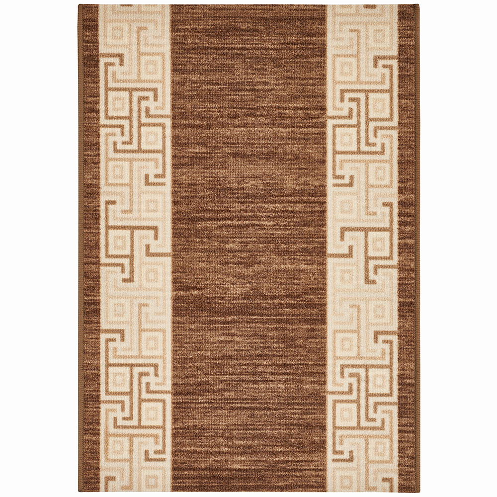 Läufer „Feldberg“ in Beige-Taupe mit klassischem Bordürenmuster