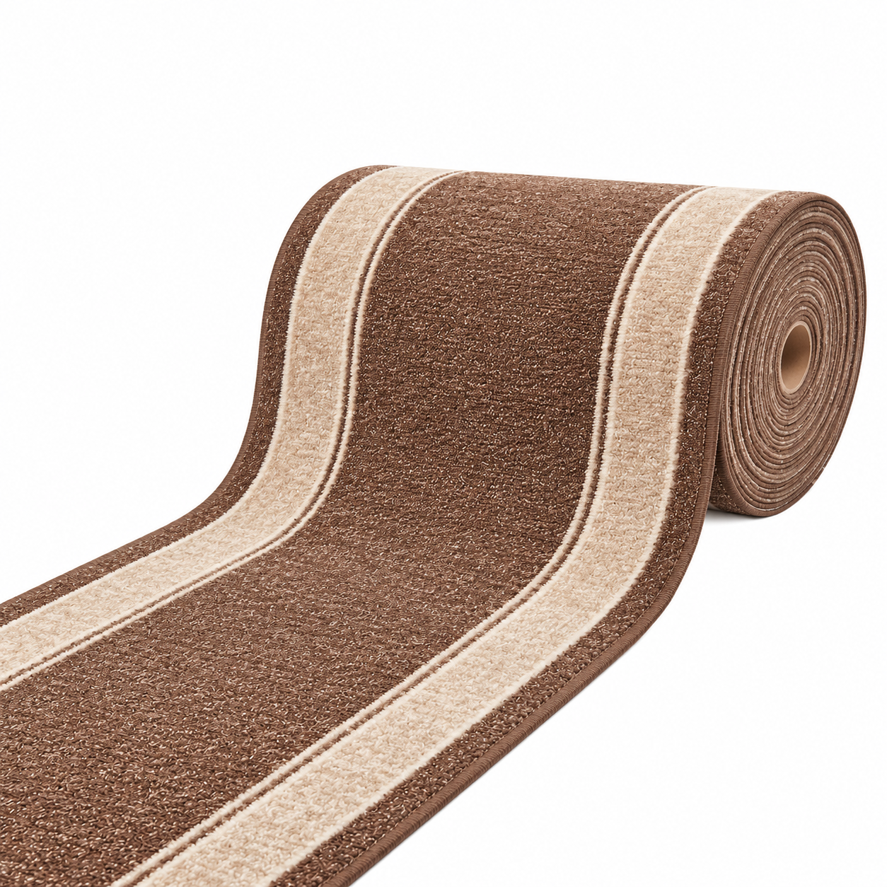 Läufer „Elbrus“ in Taupe mit zeitlosem Streifendesign