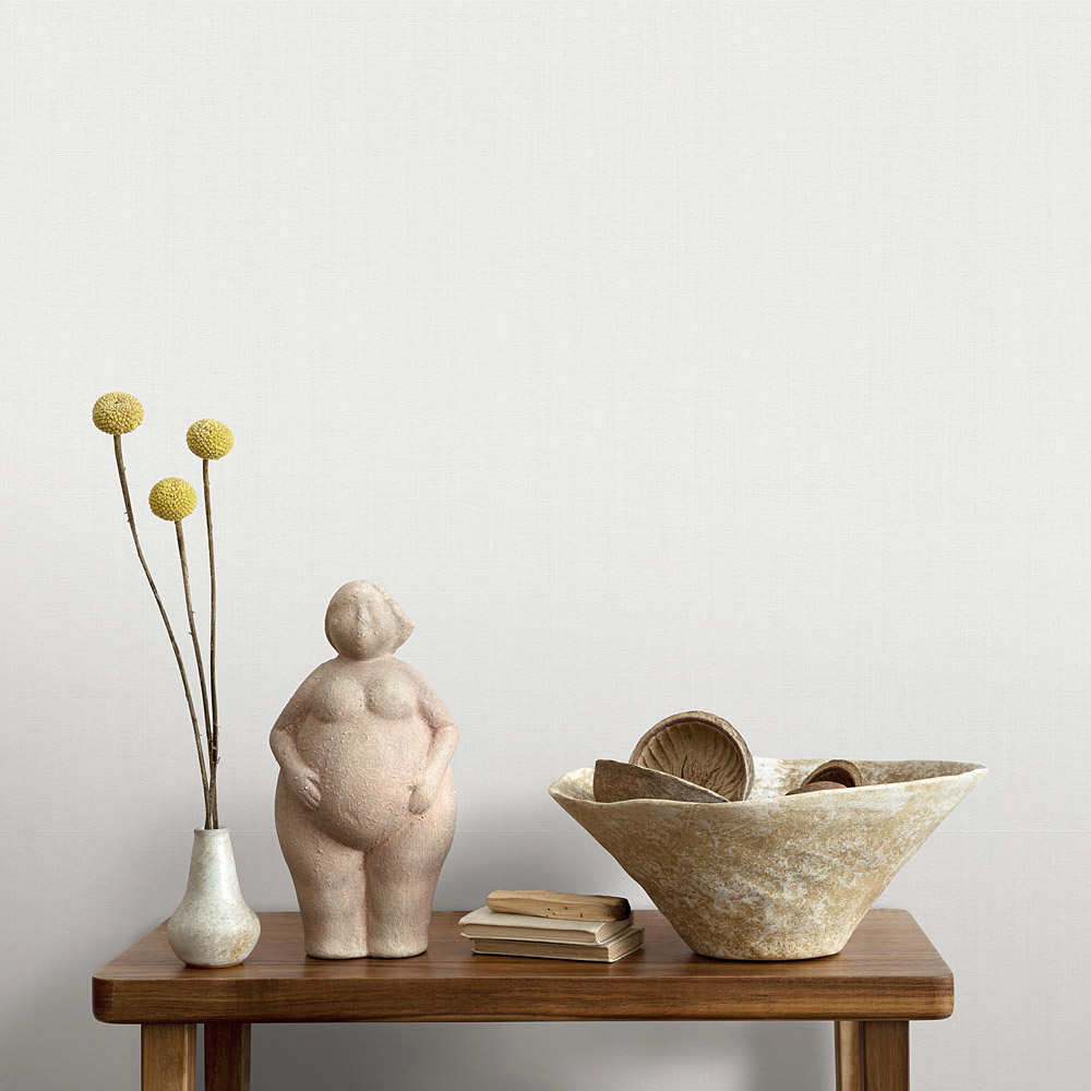 Zeitlose Uni-Vliestapete in sanftem Beige