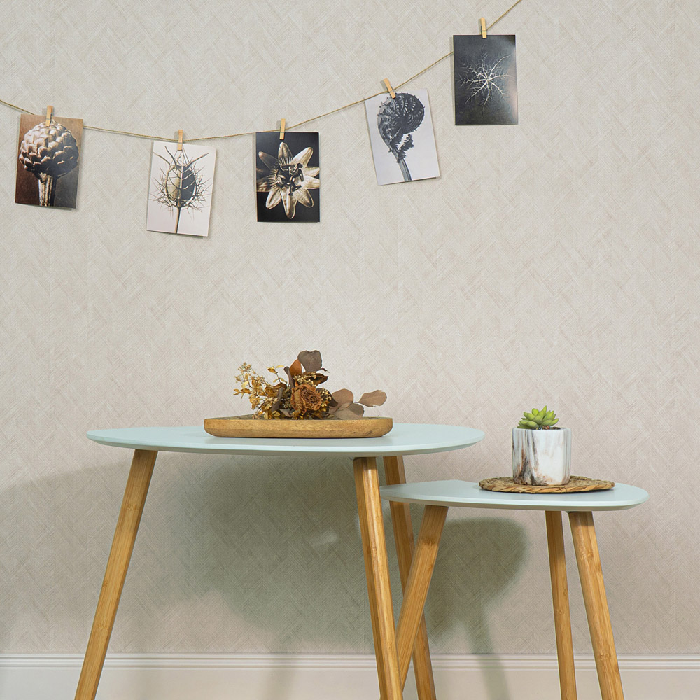 Vliestapete „Raute“ in warmem Beige