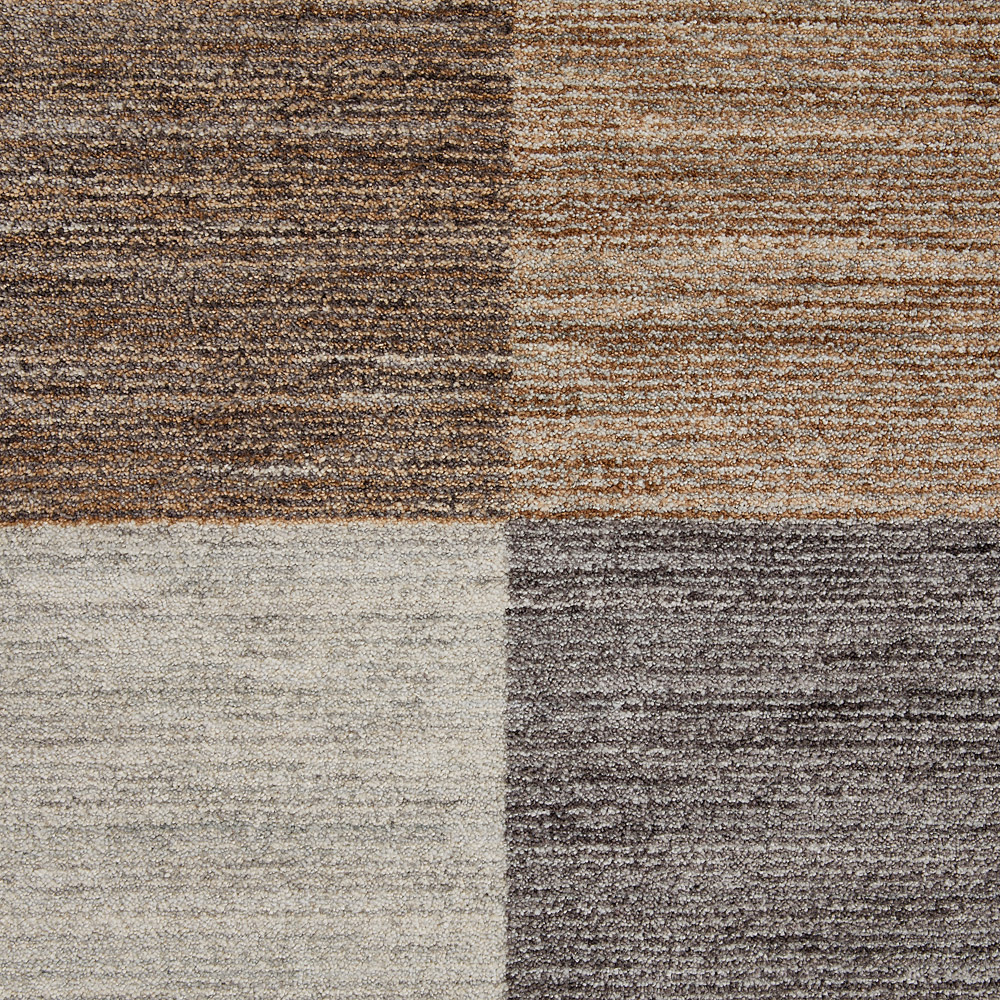 Teppich „Rocco“ in Taupe-Grau mit modernem Karomuster