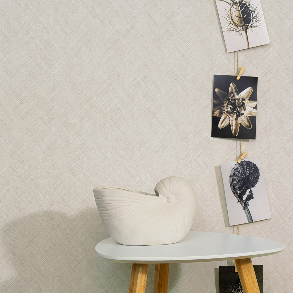 Vliestapete „Raute“ in warmem Beige