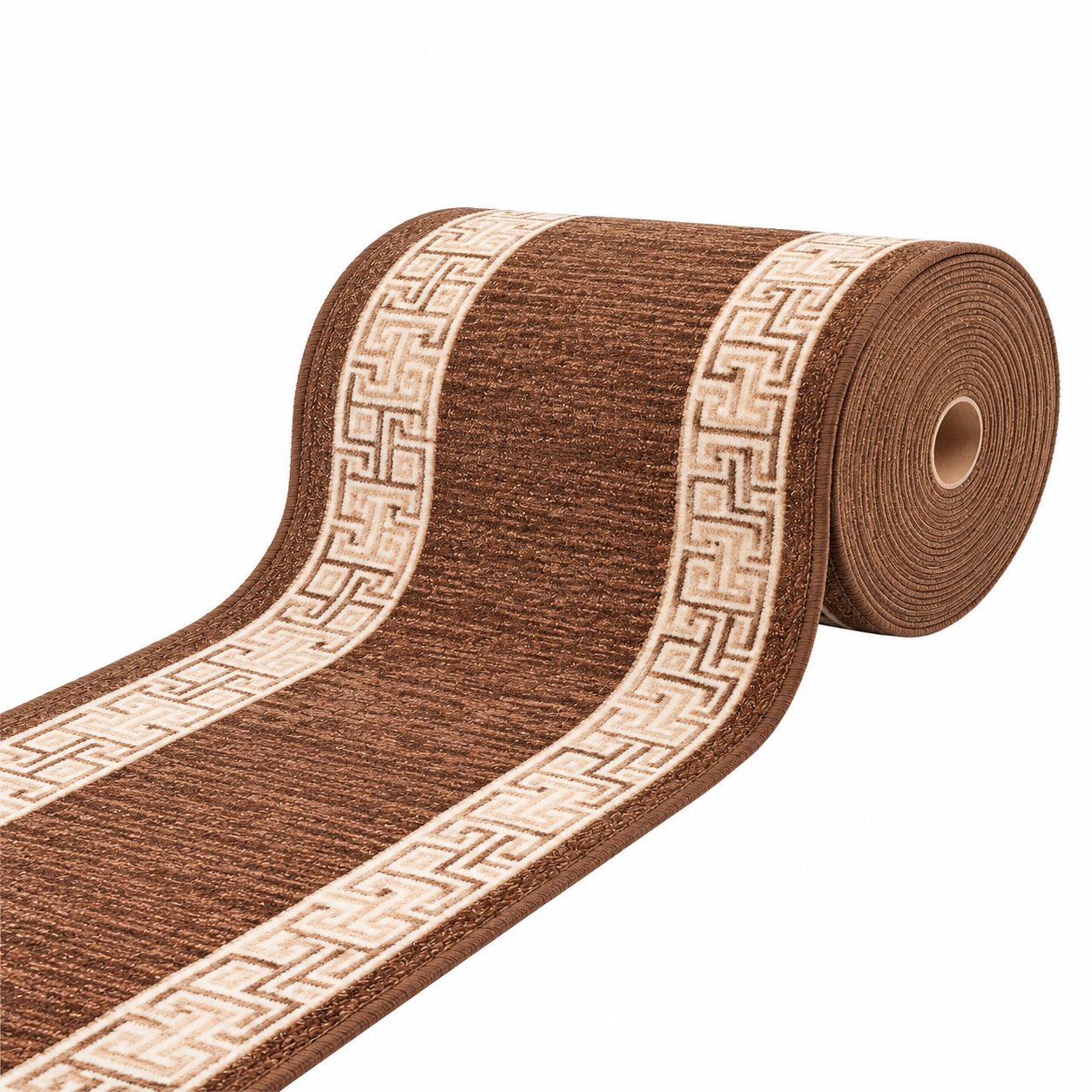 Läufer „Feldberg“ in Beige-Taupe mit klassischem Bordürenmuster